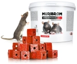 5 kg Trutka na myszy i szczury czerwona kostka bromadiolon. Mocny środek gryzoniobójczy MURIBROM