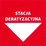 STACJA DERATYZACYJNA ostrzegawcza naklejka na ścianę 1 szt.