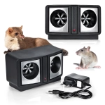 Ultradźwiękowy odstraszacz na myszy, szczury i kuny. Odstraszacz z zasilaczem zabezpiecza do 230m² DUAL SONIC STRONG 