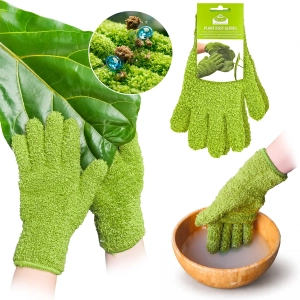 Rękawice ogrodnicze z mikrofibry do czyszczenia liści - rękawice do roślin