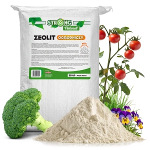 Zeolit ogrodniczy 20 kg wspiera strukturę, wilgotność i żyzność podłoża 80% klinoptylolitu STRONG NATURAL