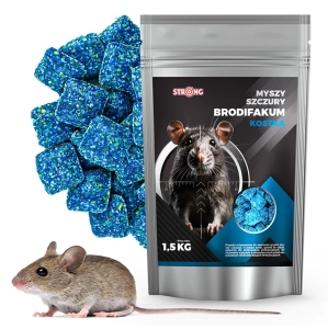 Trutka na myszy i szczury silna kostka GRYZKI brodifakum STRONG 1,5 kg