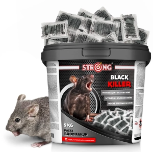 5 kg BLACK KILLER STRONG czarna pasta na myszy i szczury brodifakum 50 ppm