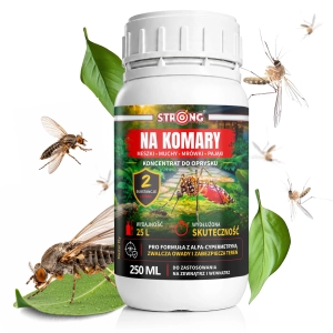Środek na komary. Profesjonalny oprysk na komary, meszki, kleszcze STRONG koncentrat 250 ml