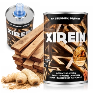 XIREIN skuteczny środek przeciw drewnojadom 1 l KORNIKI, KOŁATKI, SPUSZCZELE