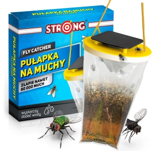 Skuteczna pułapka na muchy z silnym wabikiem. Worek na muchy wyłapuje nawet 80 000 owadów STRONG FLY CATCHER 1 szt.