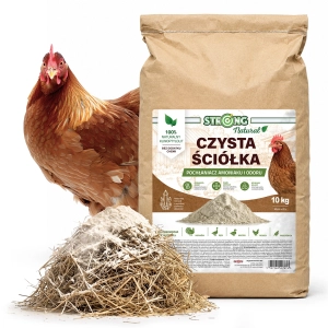 Środek osuszający ściółkę dla kur STRONG NATURAL Czysta Ściółka 10 kg na amoniak w kurniku