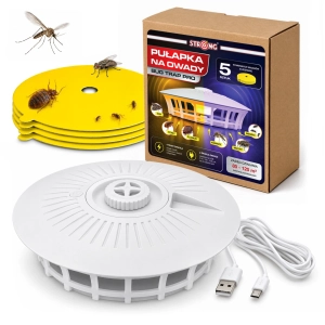 Elektryczna pułapka na pluskwy STRONG Bug Trap Pro | Lampa na komary, muchy, pchły, ćmy + 5 wkładów 