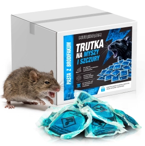 Profesjonalna trutka na szczury i myszy 15 kg - MURIBROM niebieska PASTA BRODIFAKUM 0,005 g/100 g