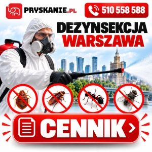 CENNIK DEZYNSEKCJI WARSZAWA 2026 – SPRAWDŹ CENY ZWALCZANIA PLUSKIEW, KARALUCHÓW I SZKODNIKÓW DREWNA