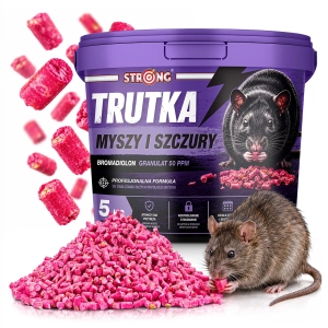 Różowa trutka na szczury, myszy, gryzonie STRONG BROMADIOLON 50 PPM granulat, pellet 5kg
