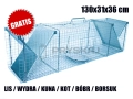 ZL130.31.36 pułapka żywołowna dwuwejściowa 130x31x36 cm + przynęta LISY, KUNY, BOBRY