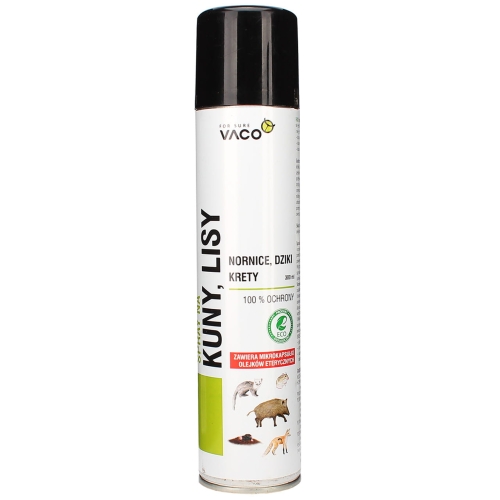 ECO spray odstraszacz na KUNY, LISY, DZIKI, NORNICE i KRETY 300 ml