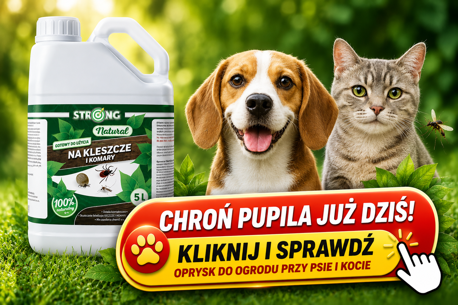 Naturalny oprysk na kleszcze i komary STRONG NATURAL