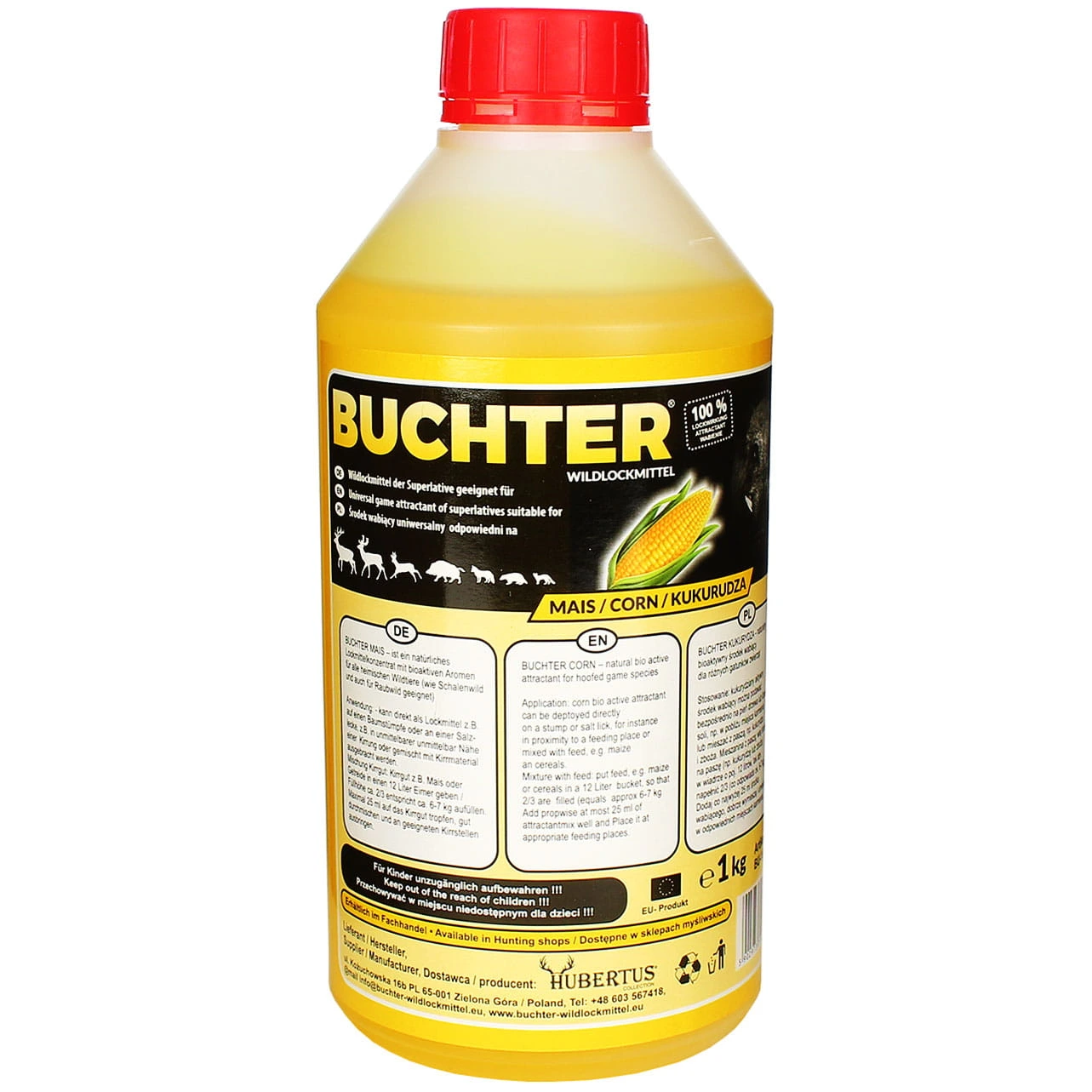 Buchter Kukurydza 1 kg – naturalny bioaktywny środek wabiący na dziki i inne dzikie zwierzęta.