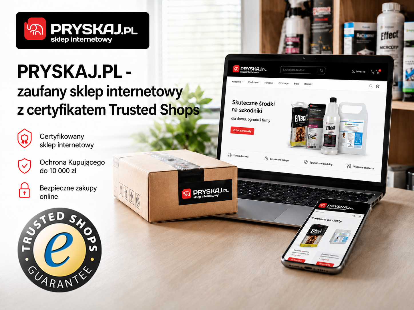 PRYSKAJ.PL - zaufany sklep internetowy z certyfikatem Trusted Shops i Ochroną Kupującego do 10 000 zł