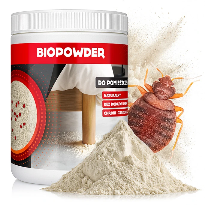 BIOPOWDER naturalny preparat osuszający do pomieszczeń wilgotnych i ograniczania występowania szkodników